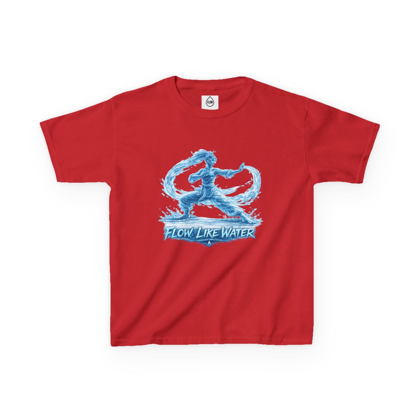 Kids Tee — 'Flow Like Water' Waterbender Graphic Shirt | Flow Series 001