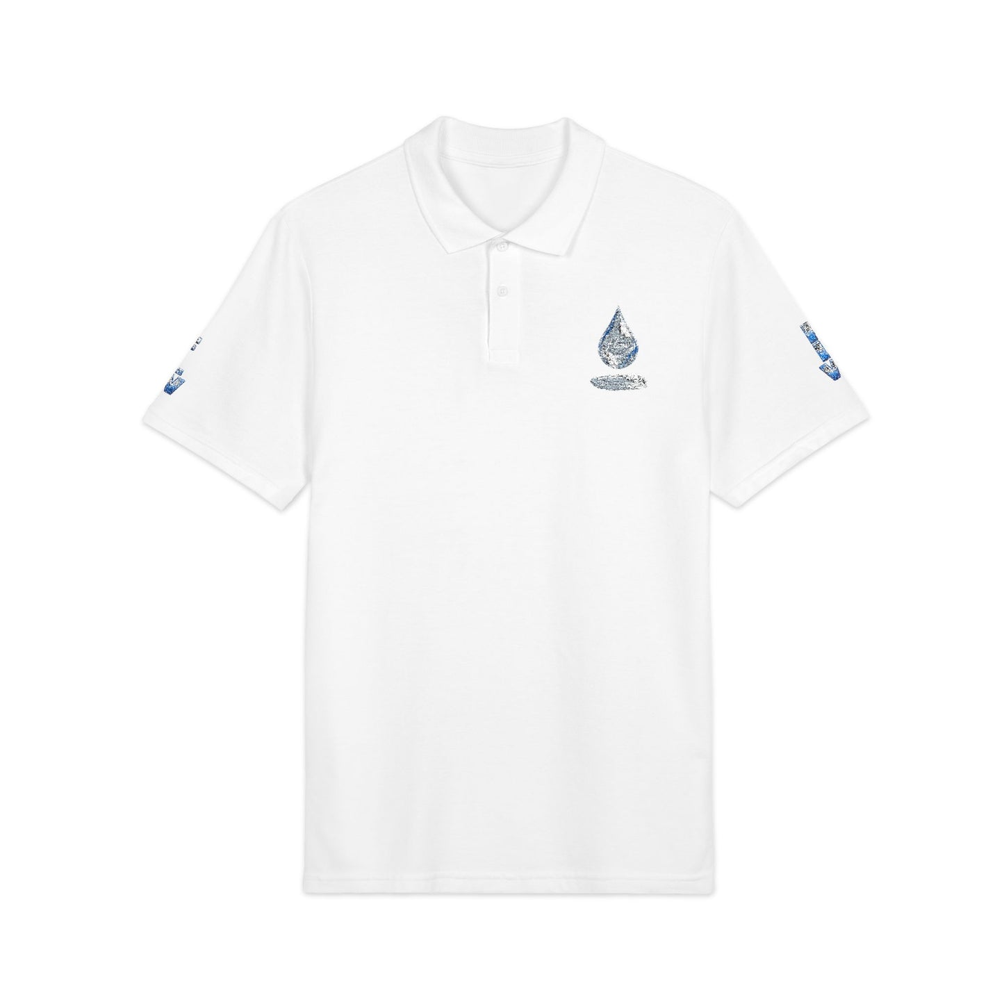 Flow Like Water FLW Polo Shirt - Coastal Lifestyle Embroidered Polo | Men's Polo Flow Series 001