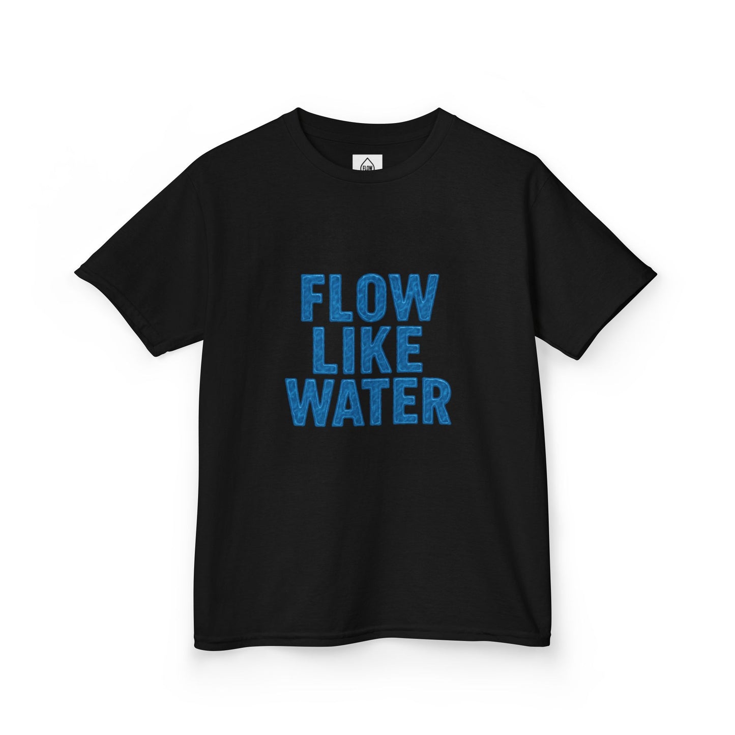 Kids Tee — "Flow Like Water" Inspirational Graphic T-Shirt| Flow Series 001