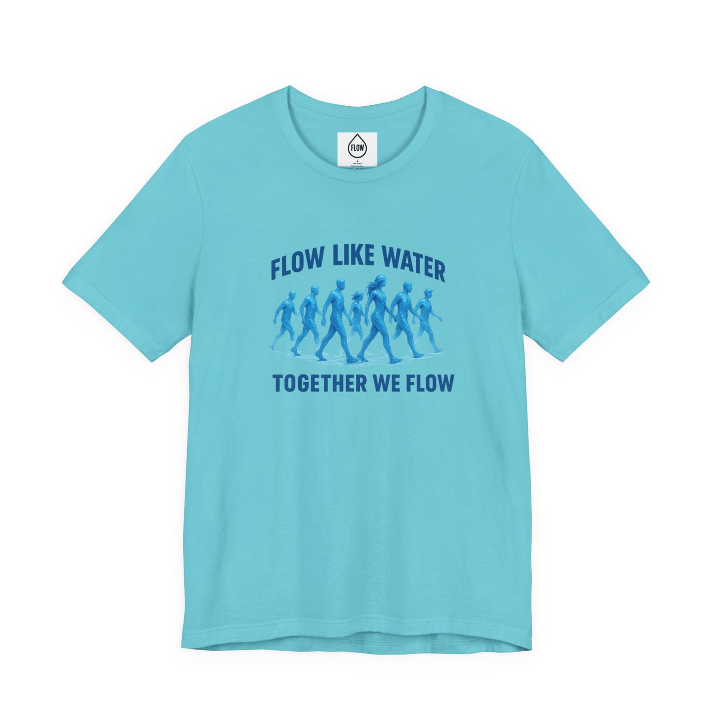 Flow Like Water running silhouettes Tee | Together We Flow| Flow Series 001