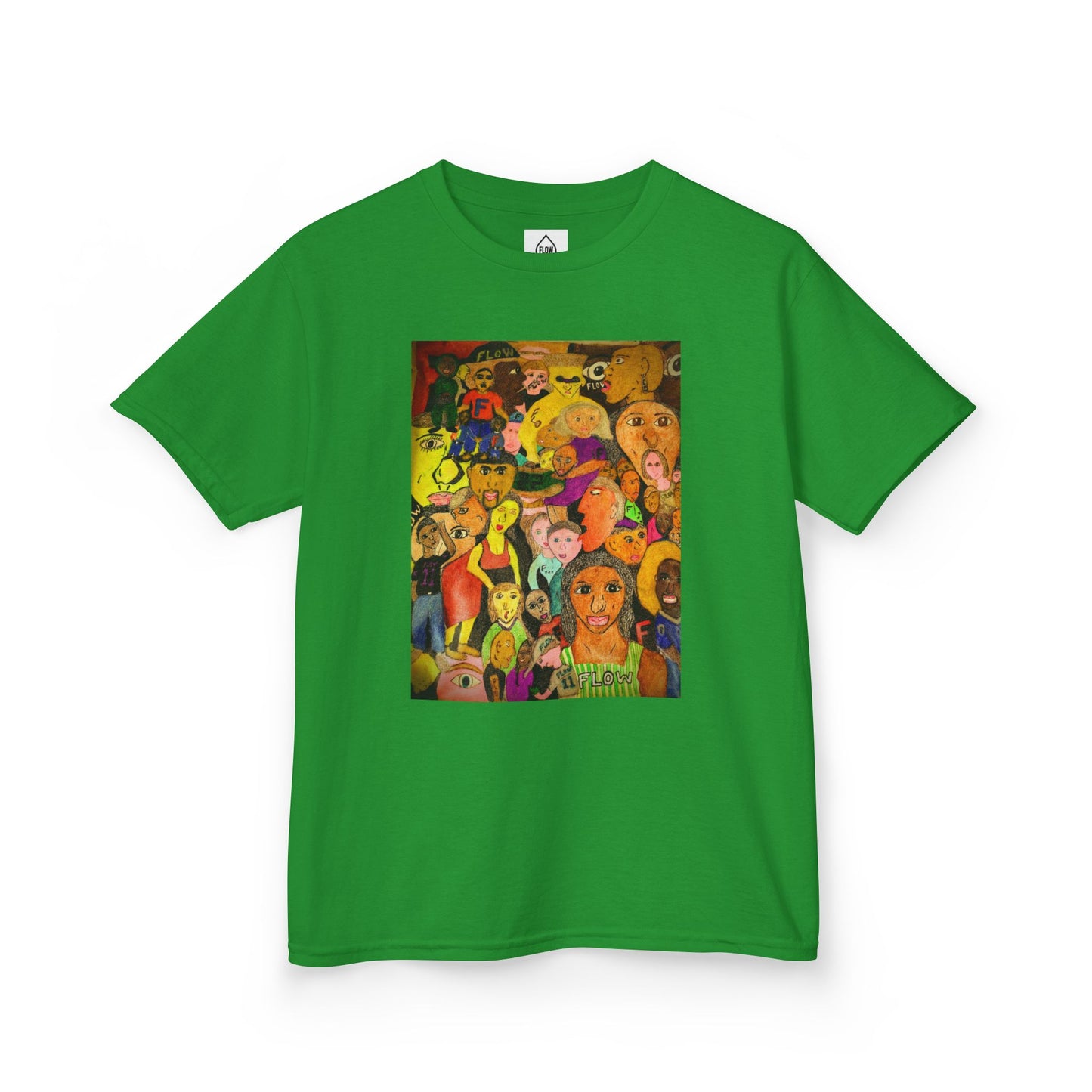 Kids Tee — Colorful Cartoon Characters Collage Graphic