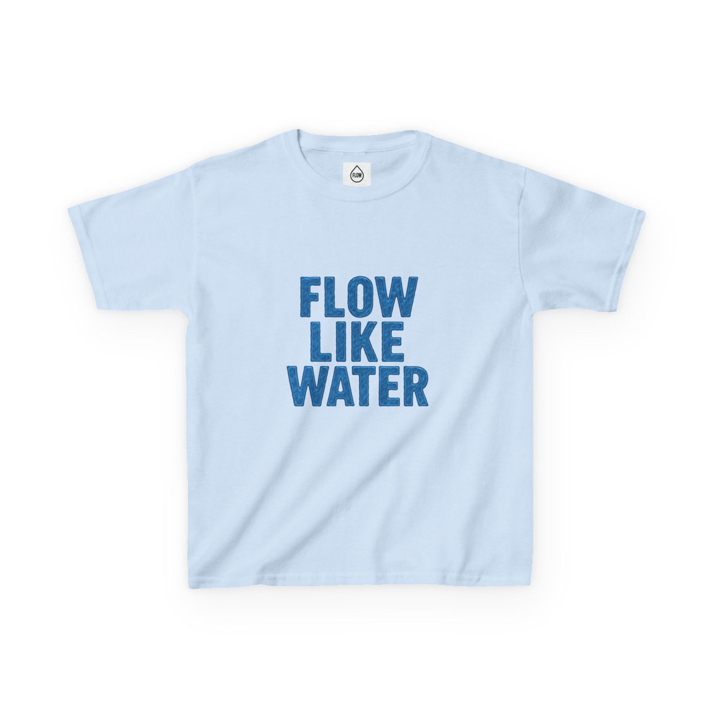 Kids Tee — "Flow Like Water" Inspirational Graphic T-Shirt| Flow Series 001