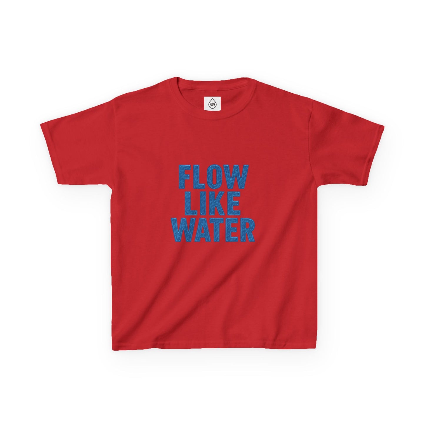 Kids Tee — "Flow Like Water" Inspirational Graphic T-Shirt| Flow Series 001