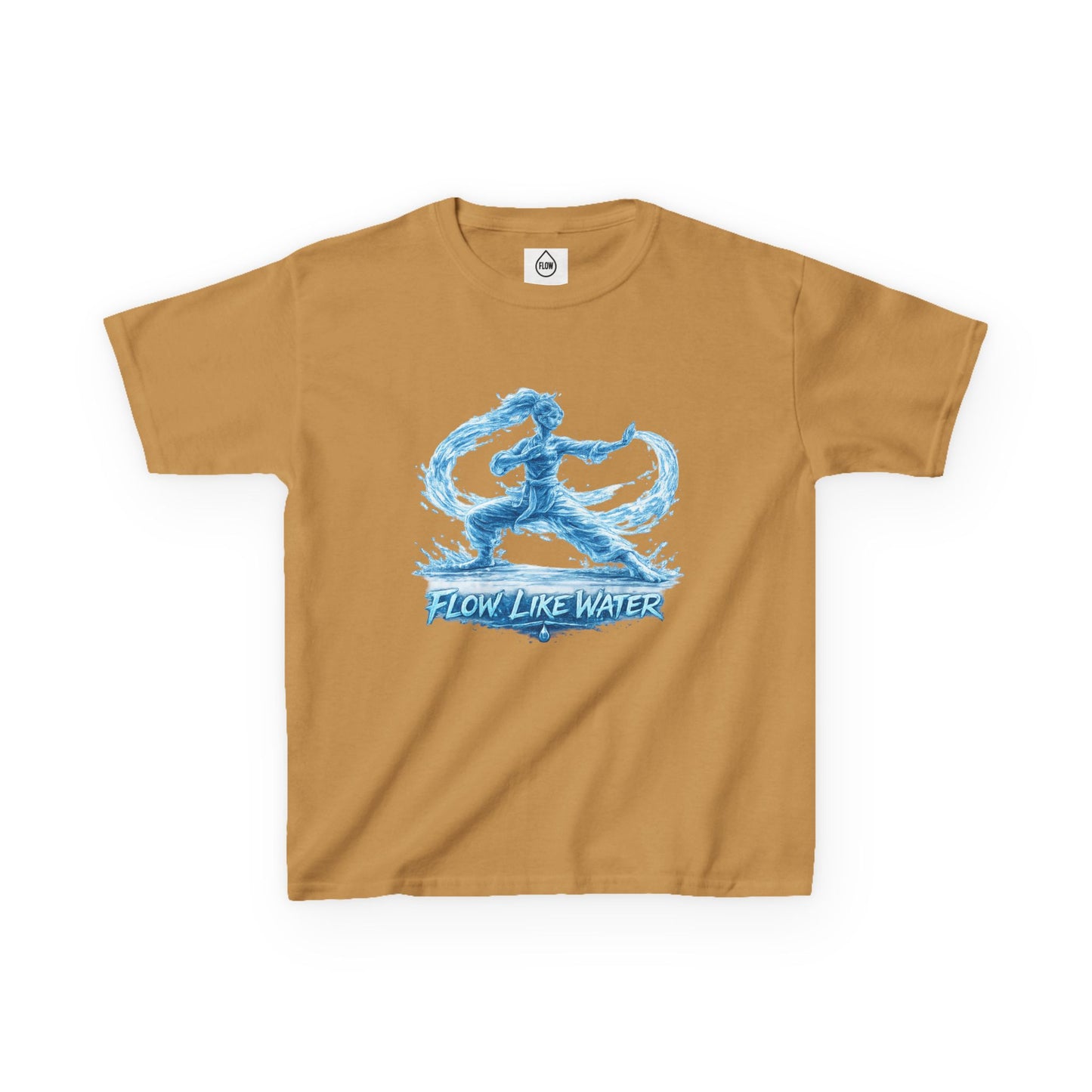 Kids Tee — 'Flow Like Water' Waterbender Graphic Shirt | Flow Series 001