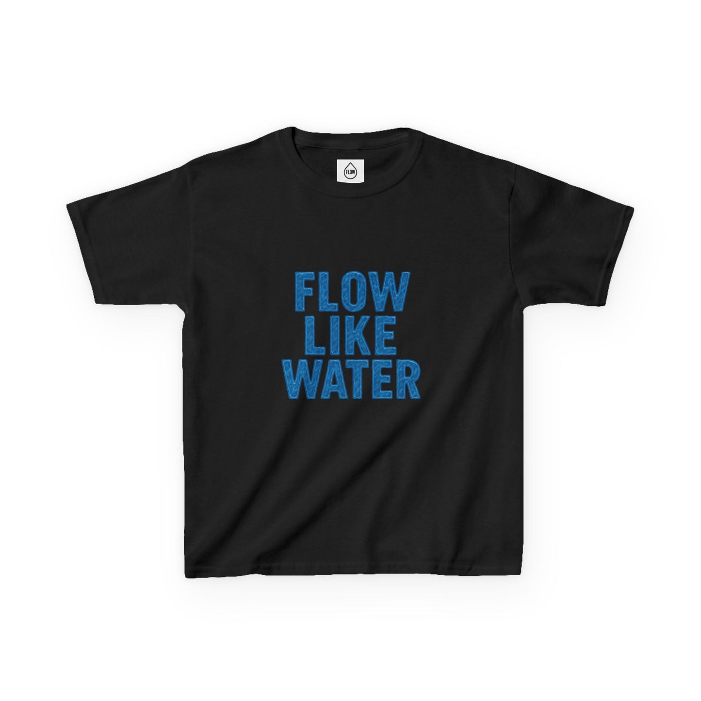 Kids Tee — "Flow Like Water" Inspirational Graphic T-Shirt| Flow Series 001