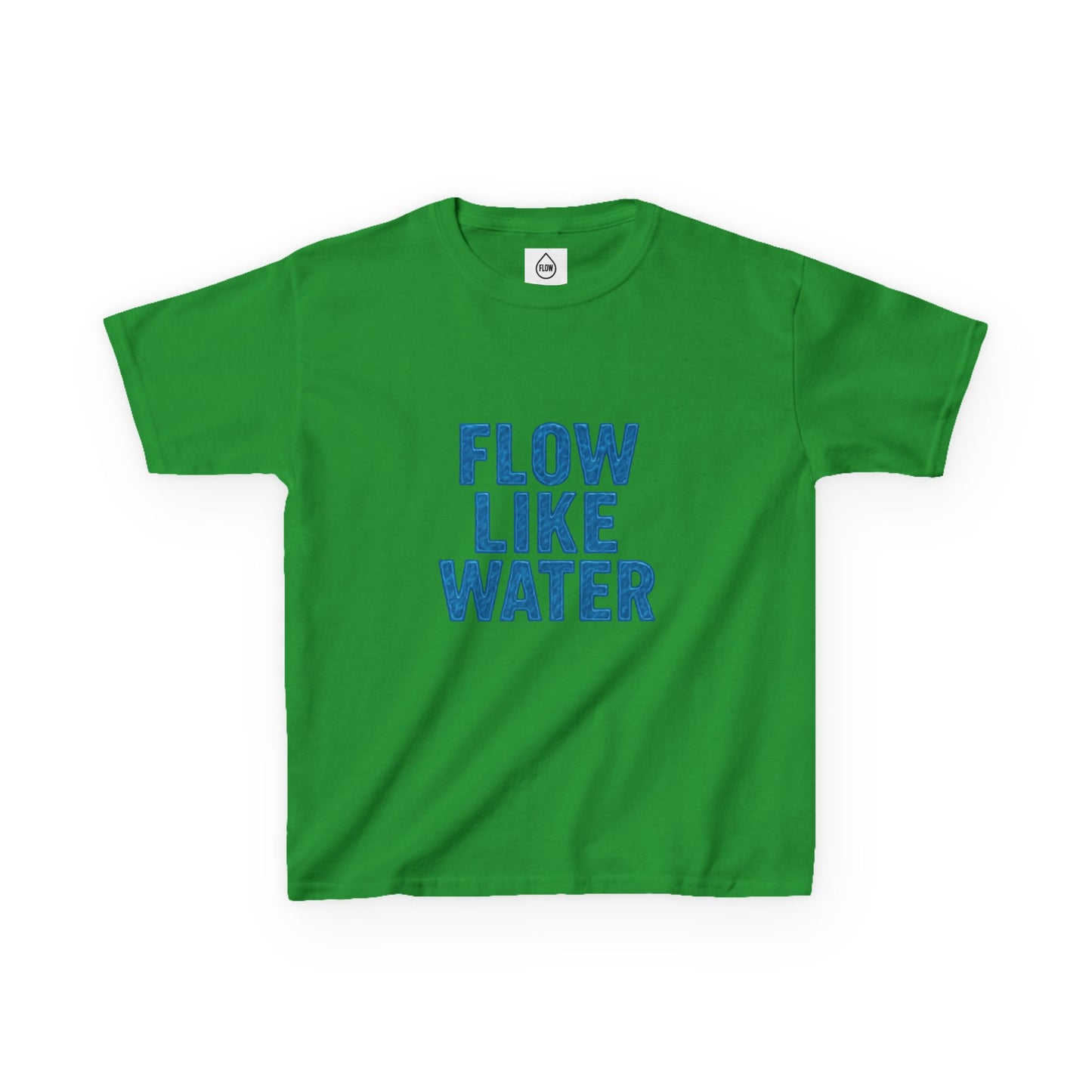 Kids Tee — "Flow Like Water" Inspirational Graphic T-Shirt| Flow Series 001