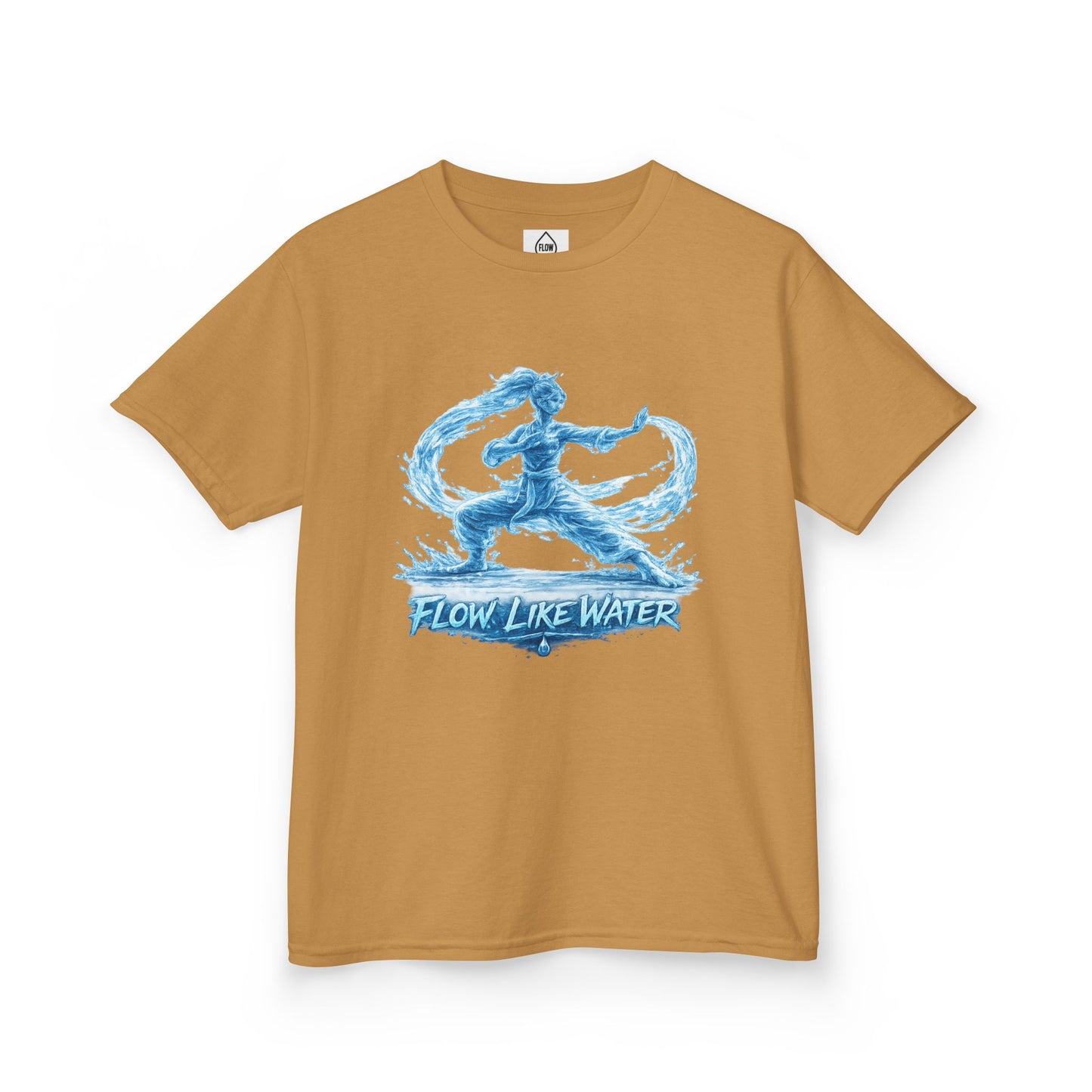Kids Tee — 'Flow Like Water' Waterbender Graphic Shirt | Flow Series 001