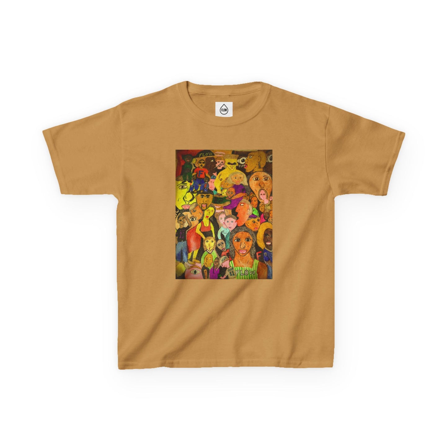 Kids Tee — Colorful Cartoon Characters Collage Graphic