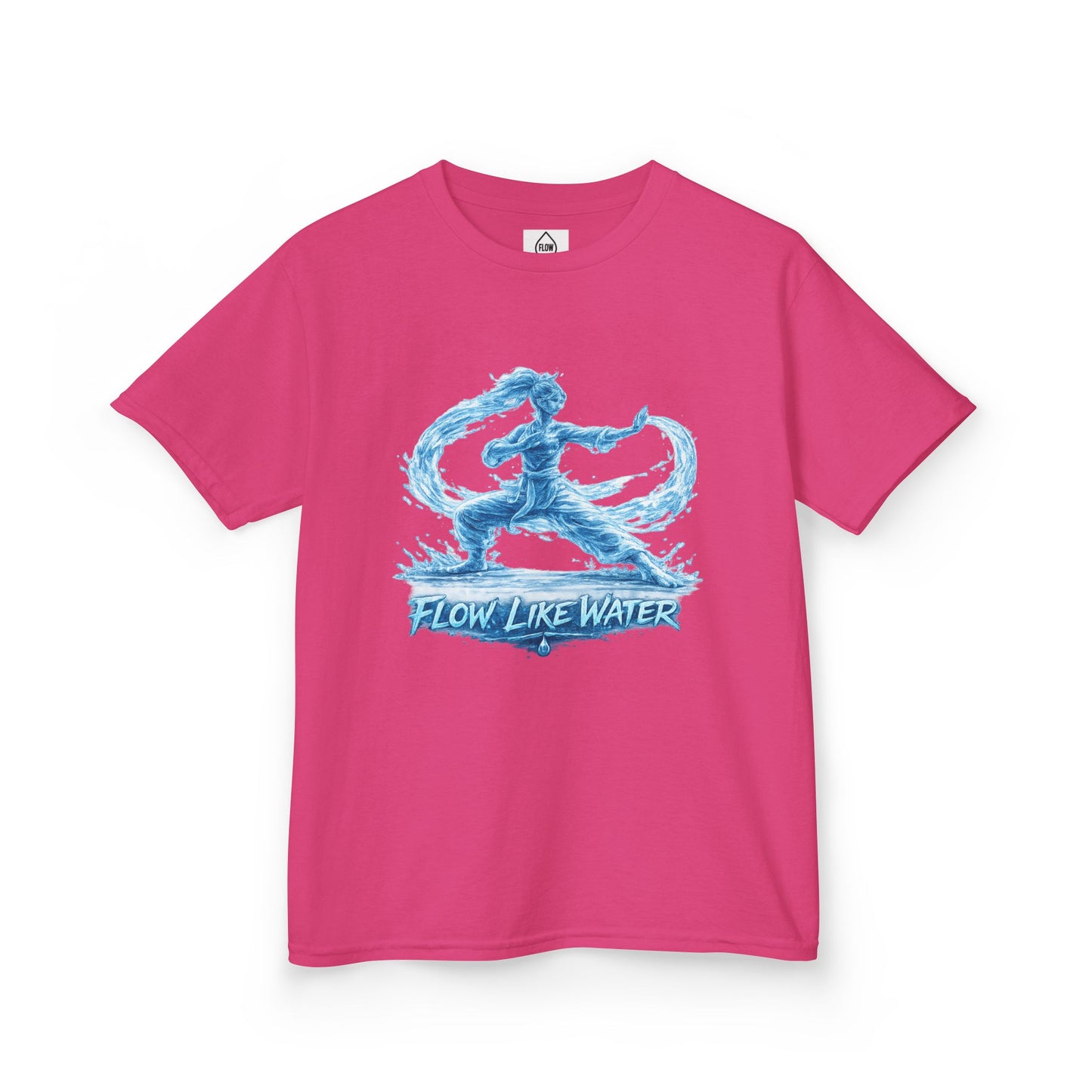 Kids Tee — 'Flow Like Water' Waterbender Graphic Shirt | Flow Series 001