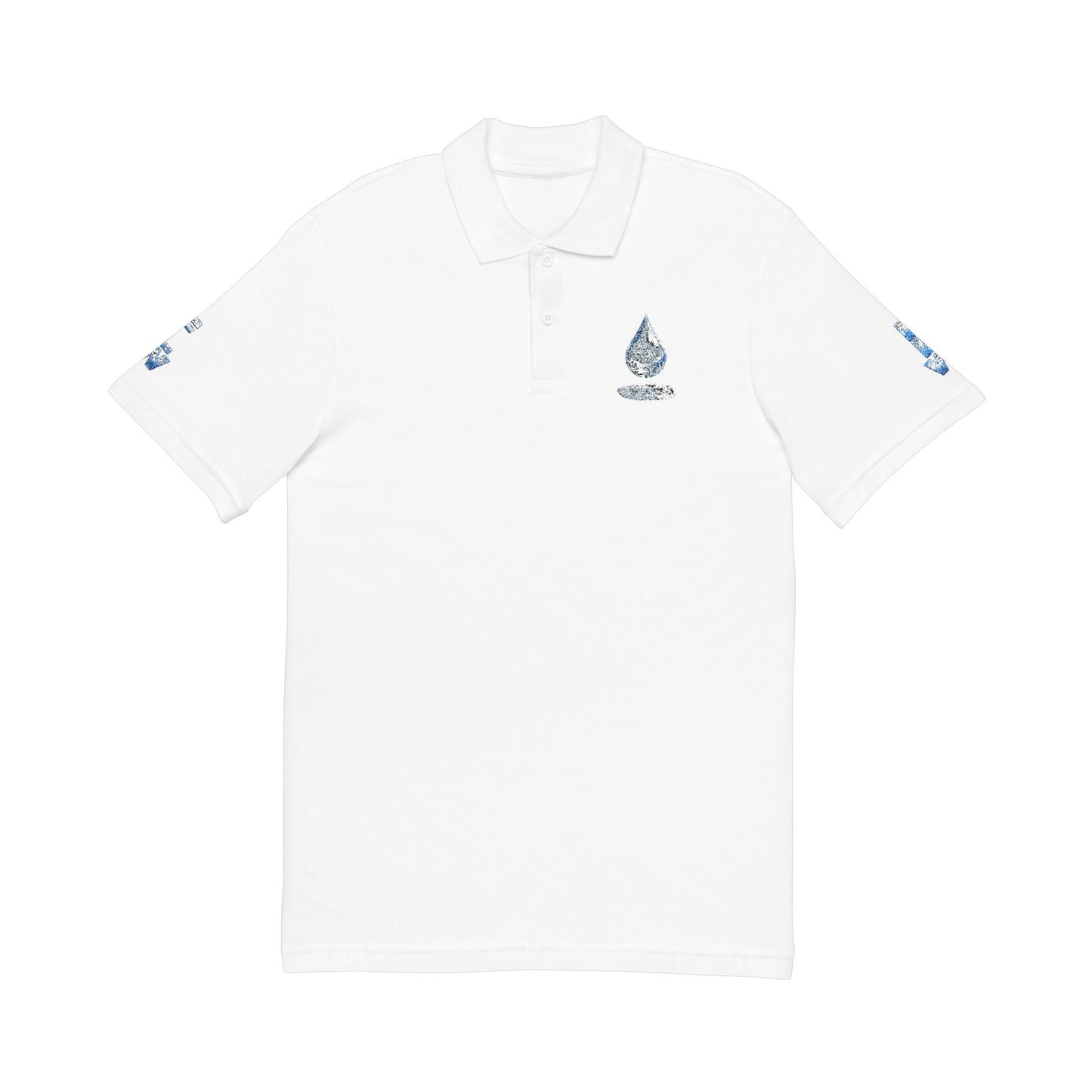 Flow Like Water FLW Polo Shirt - Coastal Lifestyle Embroidered Polo | Men's Polo Flow Series 001