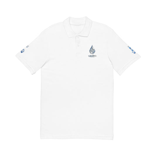 Flow Like Water FLW Polo Shirt - Coastal Lifestyle Embroidered Polo | Men's Polo Flow Series 001
