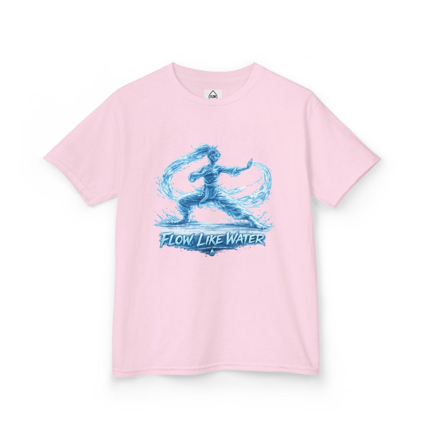 Kids Tee — 'Flow Like Water' Waterbender Graphic Shirt | Flow Series 001