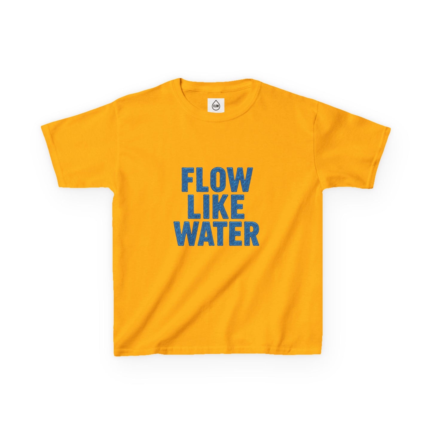 Kids Tee — "Flow Like Water" Inspirational Graphic T-Shirt| Flow Series 001