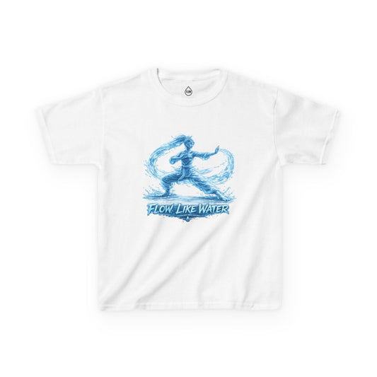 Kids Tee — 'Flow Like Water' Waterbender Graphic Shirt | Flow Series 001