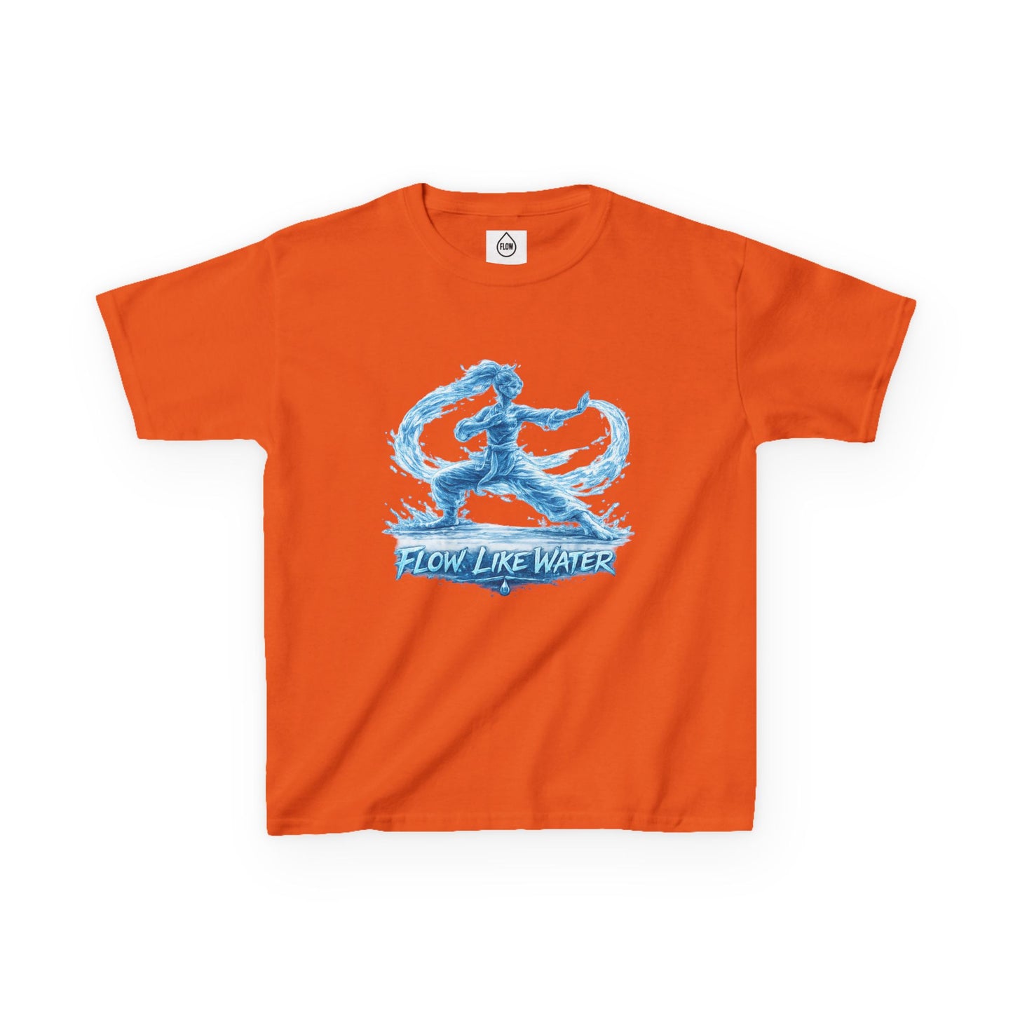 Kids Tee — 'Flow Like Water' Waterbender Graphic Shirt | Flow Series 001