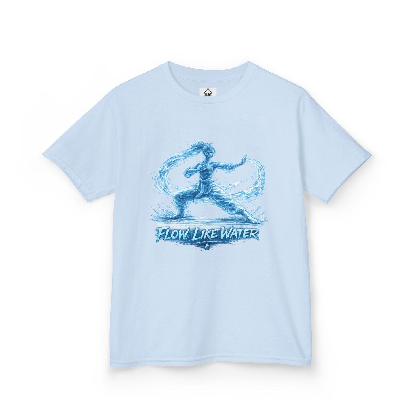 Kids Tee — 'Flow Like Water' Waterbender Graphic Shirt | Flow Series 001