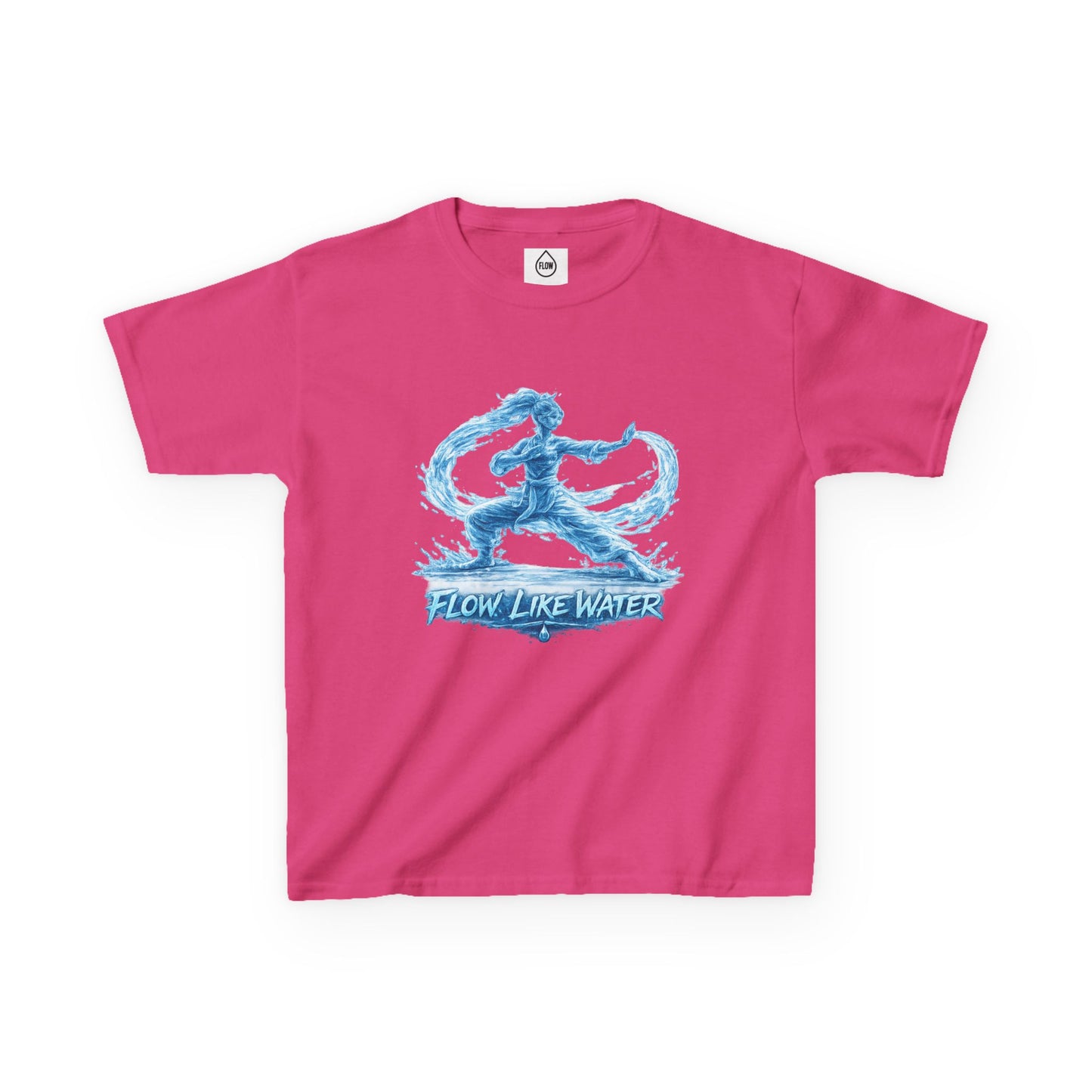 Kids Tee — 'Flow Like Water' Waterbender Graphic Shirt | Flow Series 001
