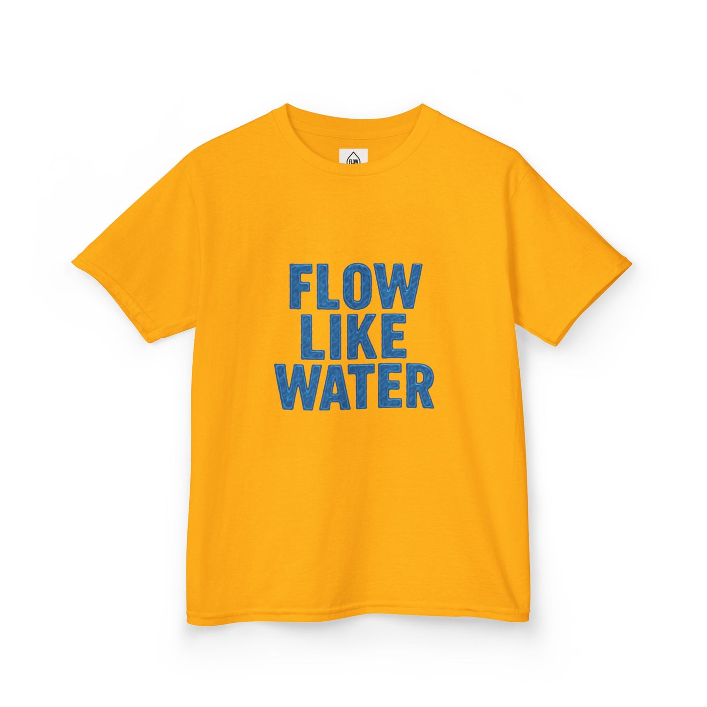 Kids Tee — "Flow Like Water" Inspirational Graphic T-Shirt| Flow Series 001
