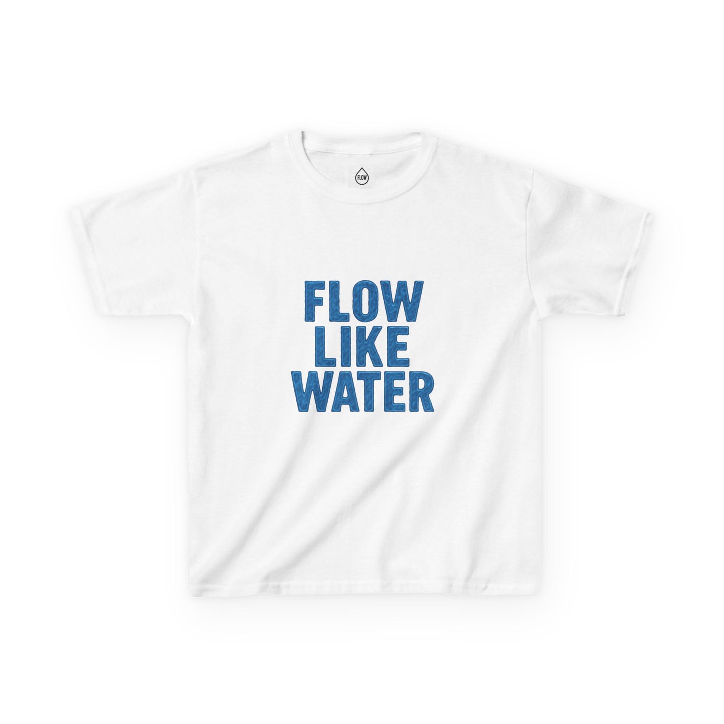 Kids Tee — "Flow Like Water" Inspirational Graphic T-Shirt| Flow Series 001