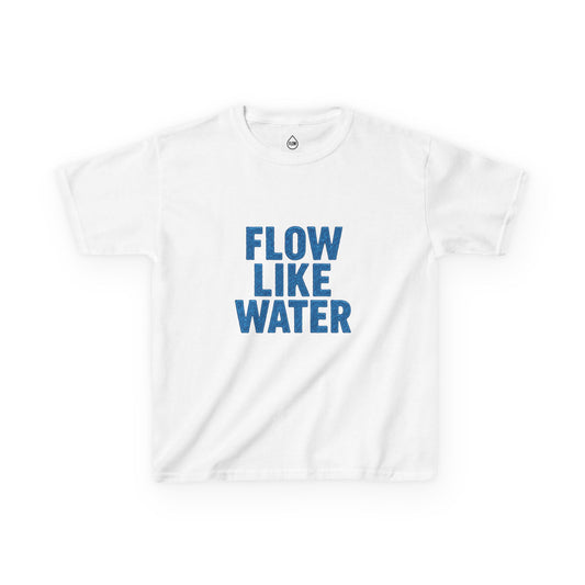 Kids Tee — "Flow Like Water" Inspirational Graphic T-Shirt| Flow Series 001