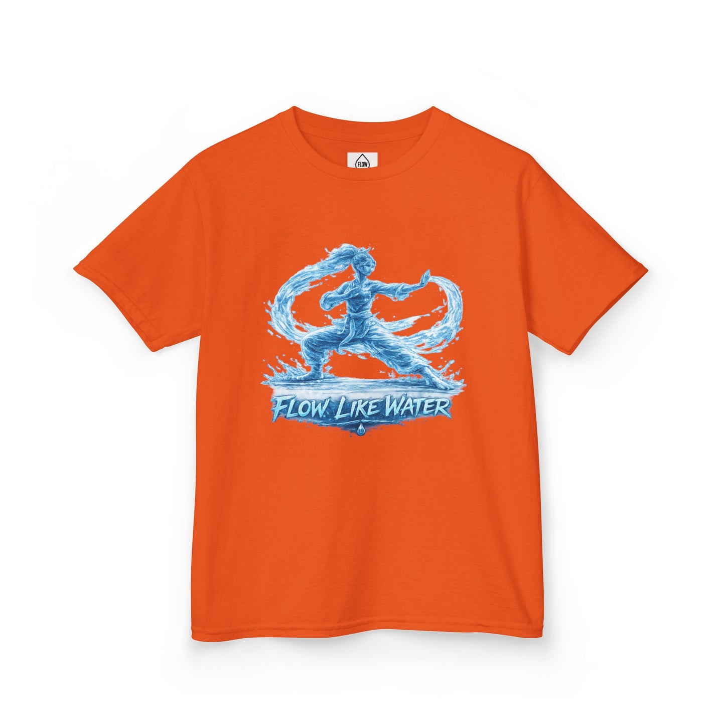 Kids Tee — 'Flow Like Water' Waterbender Graphic Shirt | Flow Series 001